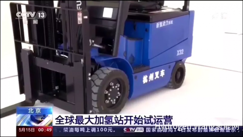 杭叉集团氢燃料电池叉车首次亮相北京大兴氢能国际展示中心